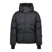 Tricolor Wol Hooded Winterjas Moncler , Gray , Heren