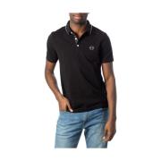 Zwart Katoenen Poloshirt Armani Exchange , Black , Heren