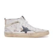 Vintage Skate Sneakers met Suede Ster Golden Goose , White , Dames