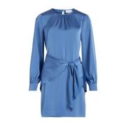 Korte Jurk Lente/Zomer Polyester Vila , Blue , Dames