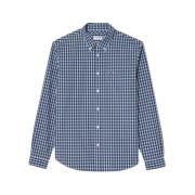 Poplin Overhemd Lange Mouw Lacoste , Blue , Heren