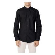 Slim Fit Heren Overhemd Lange Mouw Antony Morato , Black , Heren