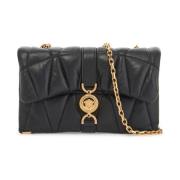 Gewatteerde Nappa Leren Mini Tas Versace , Black , Dames