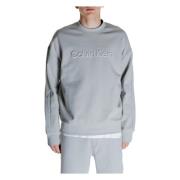 Geborduurd Logo Sweater Collectie Katoen Polyester Calvin Klein , Gray...