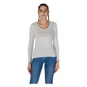 Lange Mouwen T-shirt Lente/Zomer Collectie Guess , White , Dames