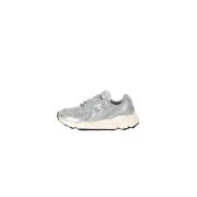 Metallica Zilver Leren Sneakers RUN OF , Gray , Dames