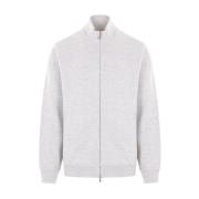 Lichtgrijze Sweater met Rits Brunello Cucinelli , Gray , Heren