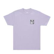 Lila Krijt Ogen Icoon T-shirt Obey , Purple , Heren