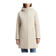 Tech Softshell Waterdichte Parka met Eendendons Woolrich , Beige , Dam...