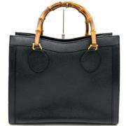 Pre-owned Leather gucci-bags Gucci Vintage , Black , Dames