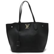 Pre-owned Leather totes Louis Vuitton Vintage , Black , Dames