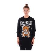 Elegante Zwarte Jurk voor Vrouwen Moschino , Black , Dames