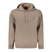 Bruine hoodie met borduurwerk Hugo Boss , Brown , Heren