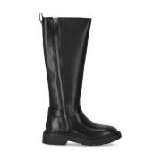 Zwarte Leren Ritslaarzen ASH , Black , Dames