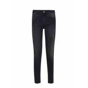 Zwarte Rhinestone Skinny Jeans Liu Jo , Black , Dames