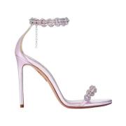 Paarse Stiletto Sandalen Love Link Aquazzura , Pink , Dames