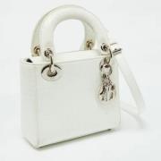 Pre-owned Fabric totes Dior Vintage , White , Dames