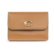 Leren portemonnee Coach , Beige , Dames