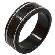 Pre-owned Metal rings Gucci Vintage , Black , Dames