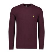 Rode Ronde Hals Wollen Trui Lyle & Scott , Red , Heren