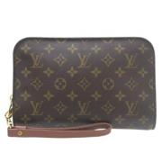 Pre-owned Canvas clutches Louis Vuitton Vintage , Brown , Dames