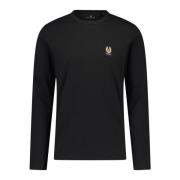 Logo Longsleeve Shirt Klassieke Pasvorm Belstaff , Black , Heren