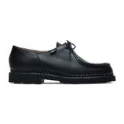 Handgemaakte Zwarte Leren Derby Schoenen Paraboot , Black , Heren