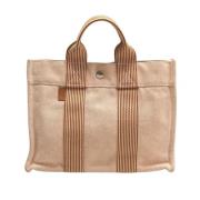 Pre-owned Cotton handbags Hermès Vintage , Beige , Dames