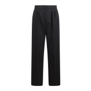 Hoge Taille Slim Wolbroek Max Mara , Black , Dames