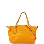 Pre-owned Leather handbags Coach Pre-owned , Orange , Dames