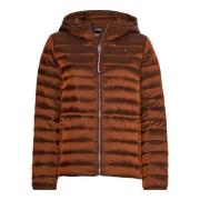 Gewatteerde Bruine Jassen Tommy Hilfiger , Brown , Dames