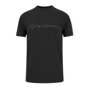 Eco-Viscose Crew-Neck T-Shirt Giorgio , Black , Heren