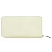 Pre-owned Leather wallets Hermès Vintage , White , Dames