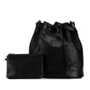 Pre-owned Leather shoulder-bags Burberry Vintage , Black , Dames