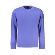 Blauwe Katoenen Trui Hugo Boss , Blue , Heren