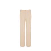 Linnen broek met zakken Rinascimento , Beige , Dames