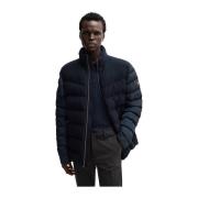 Donkerblauwe winterjas Hugo Boss , Blue , Heren