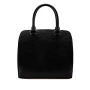 Pre-owned Leather handbags Louis Vuitton Vintage , Black , Dames