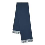 Solid Merino Wool Scarf, Stormy Blue Mulberry , Blue , Heren