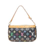 Pre-owned Canvas handbags Louis Vuitton Vintage , Black , Dames