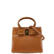 Pre-owned Leather handbags Salvatore Ferragamo Pre-owned , Brown , Dam...