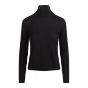 Naadloze Coltrui met Rits aan de Achterkant Max Mara , Black , Dames