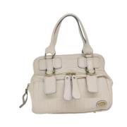 Pre-owned Leather handbags Chloé Pre-owned , White , Dames