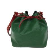 Pre-owned Leather shoulder-bags Louis Vuitton Vintage , Green , Dames