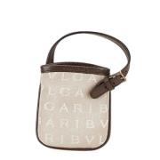 Pre-owned Canvas handbags Bvlgari Vintage , Beige , Dames