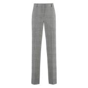 Geruite wolmix broek PT Torino , Gray , Dames