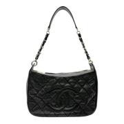 Pre-owned Leather shoulder-bags Chanel Vintage , Black , Dames