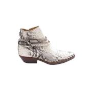 Pre-owned Leather boots Isabel Marant Pre-owned , White , Dames