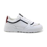 Witte Basket Sneakers Logo Rubberen Zool Tommy Hilfiger , White , Dame...