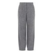 Grijze wollen broek met vernauwde zoom Emporio Armani , Gray , Dames